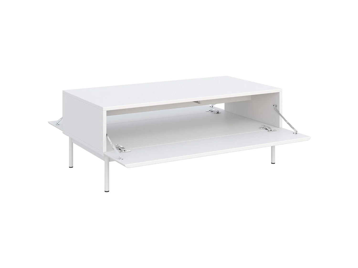 Couchtisch mit zwei Klappen – weiß – 100x53 cm – OLIO