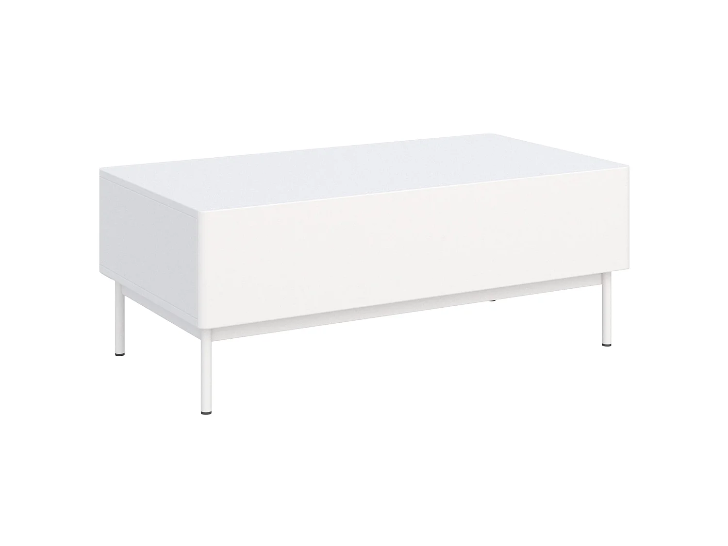 Couchtisch mit zwei Klappen – weiß – 100x53 cm – OLIO