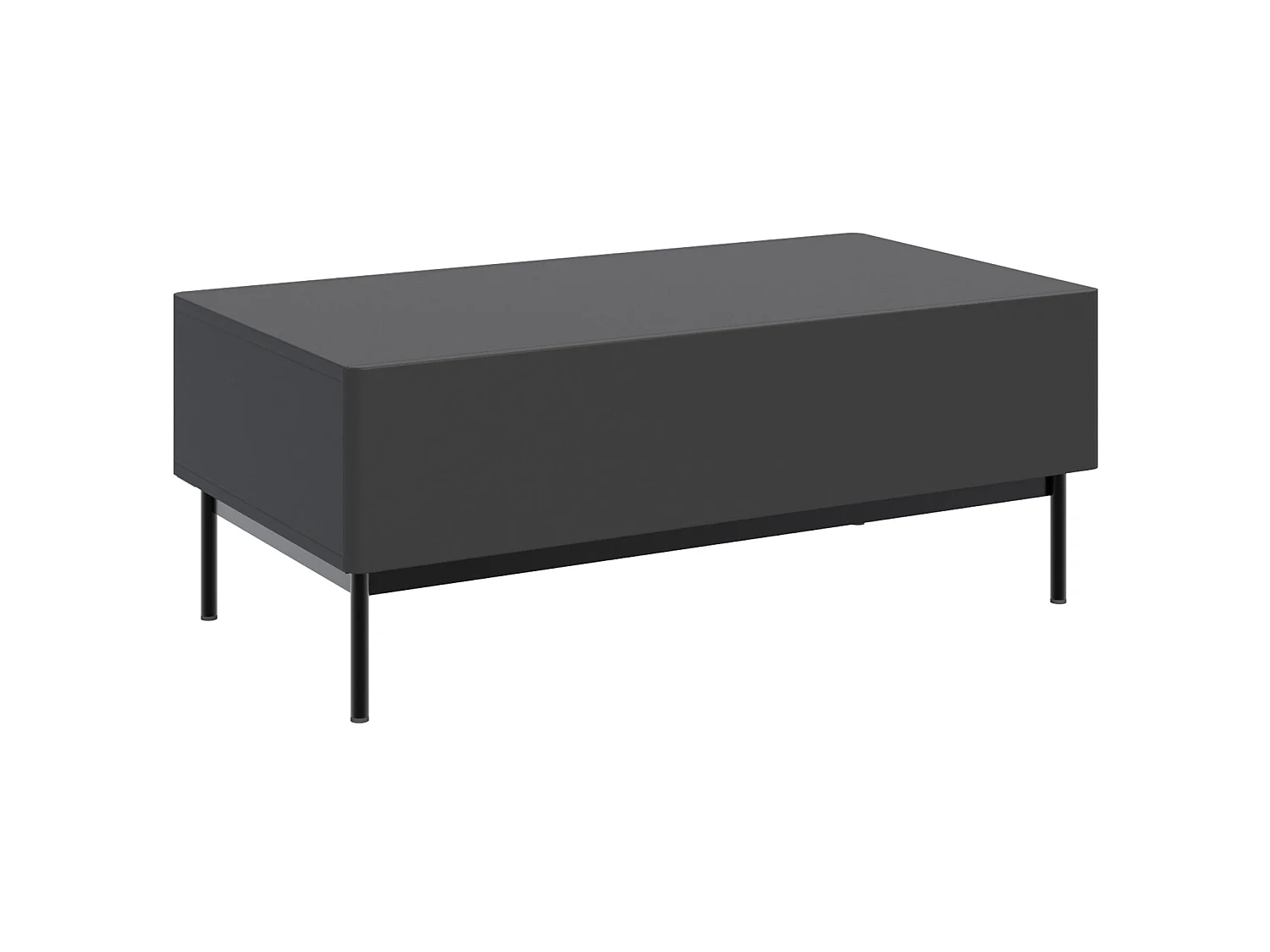 Couchtisch mit zwei Klappen – schwarz – 100x53 cm – OLIO