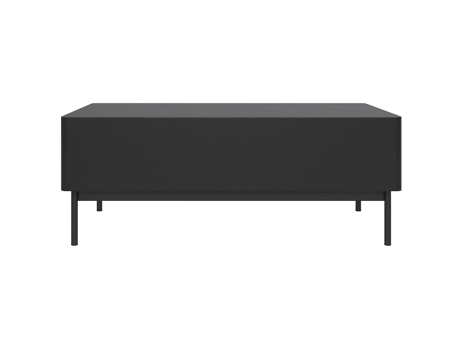 Couchtisch mit zwei Klappen – schwarz – 100x53 cm – OLIO