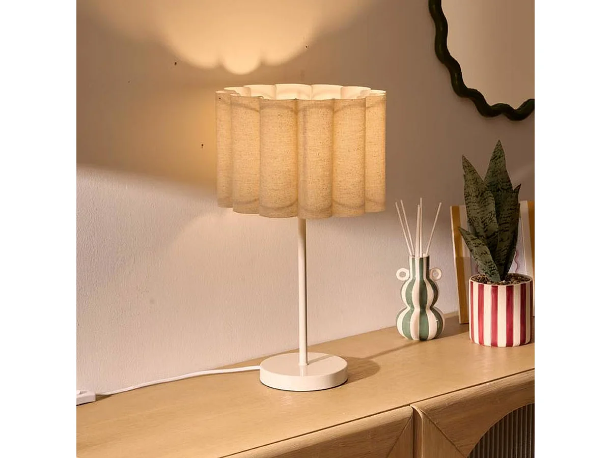 Lampe à Poser en Métal "Rona" 49cm Beige