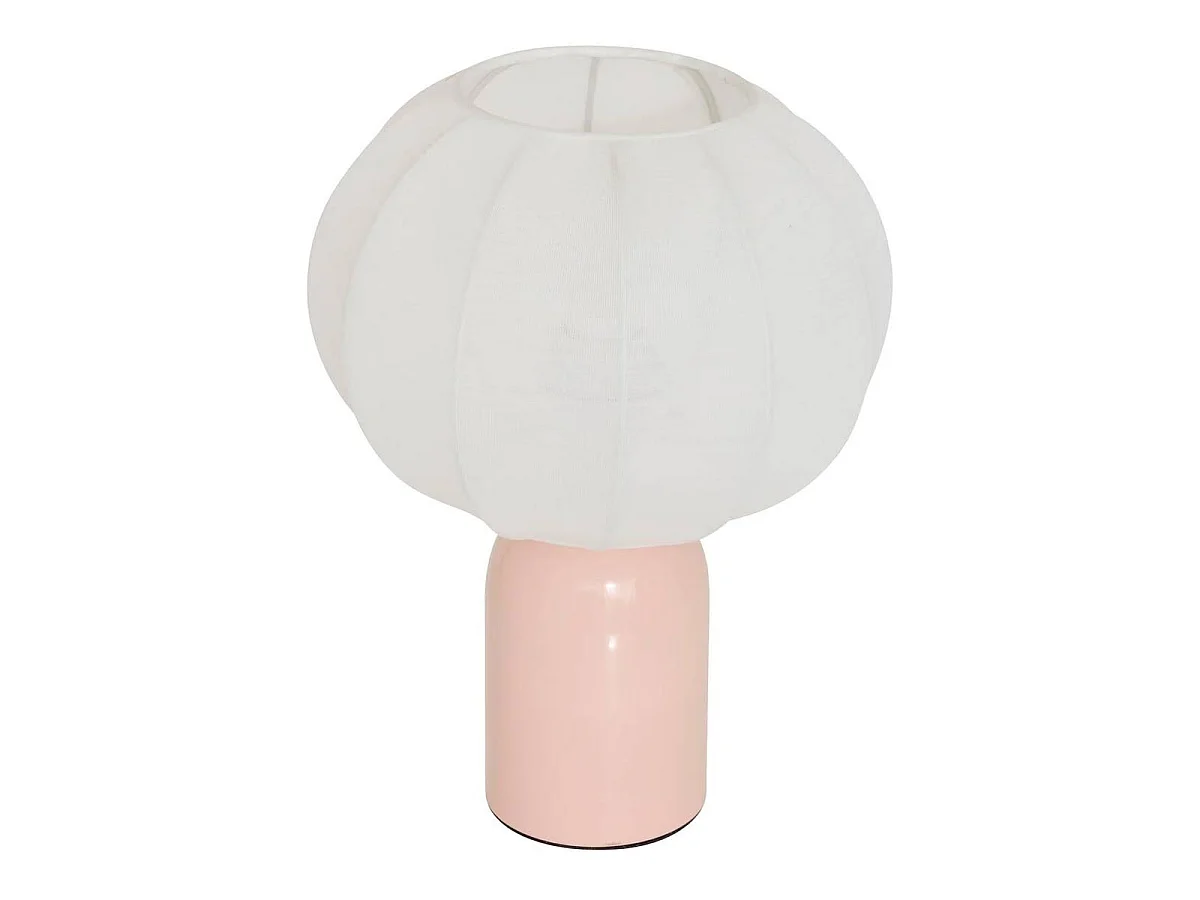Lampe à Poser en Métal "Tobie" 33cm Rose