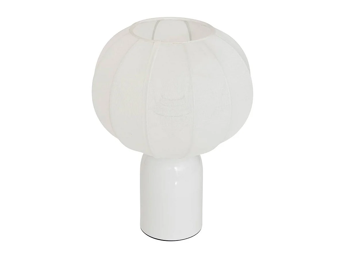 Lampe à Poser en Métal "Tobie" 33cm Blanc