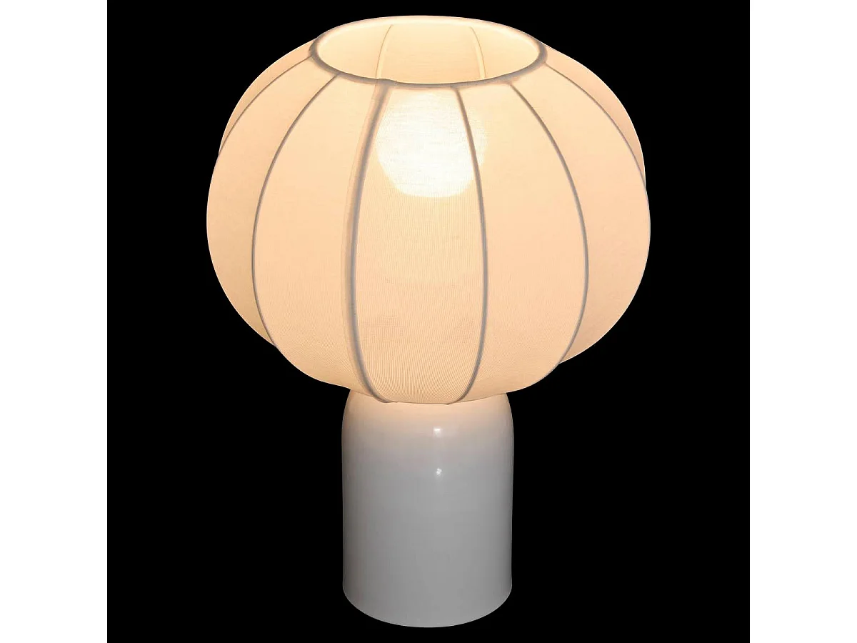 Lampe à Poser en Métal "Tobie" 33cm Blanc