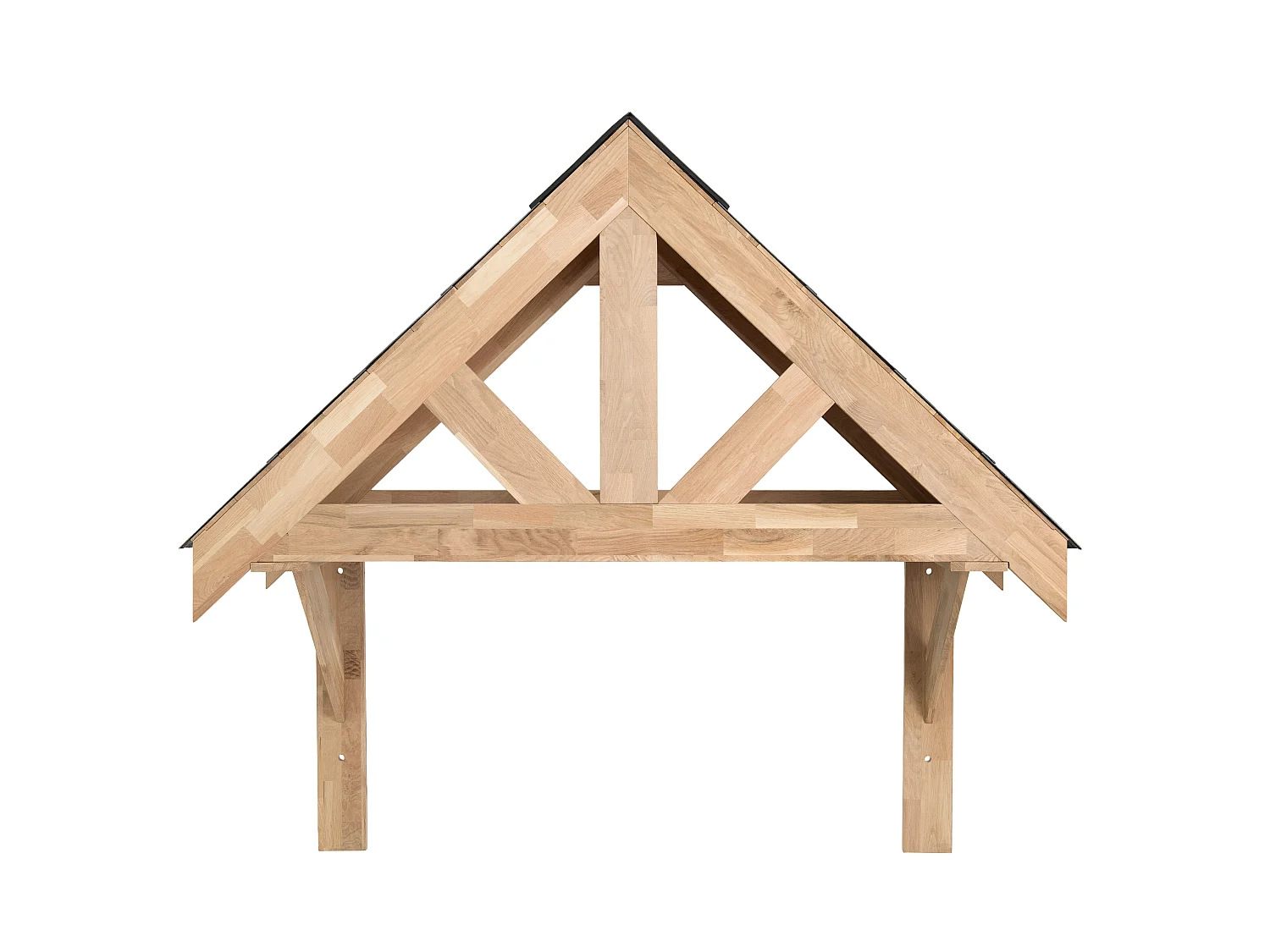 Tettoia Portico Rovere Massello 1400 mm Luce Interna Luci Parete