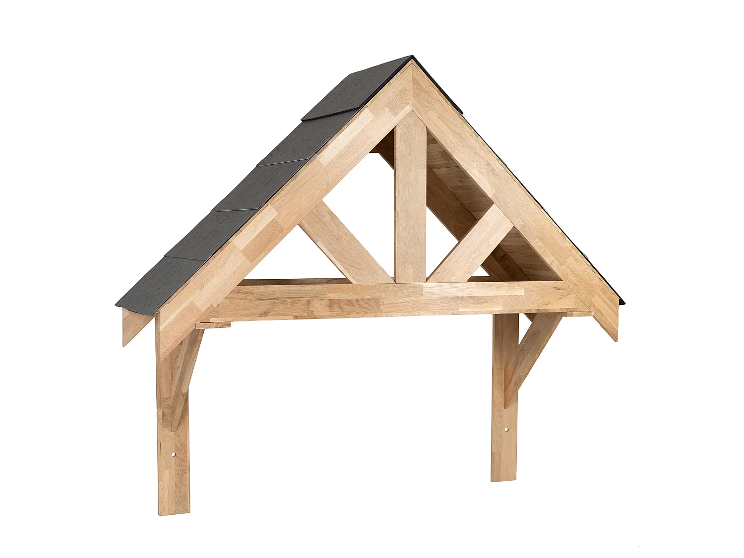 Tettoia Portico Rovere Massello 1400 mm Luce Interna Luci Parete