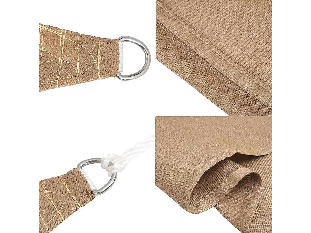 Sonnensegel 160 g/m² Taupe 3/4x2 m HDPE