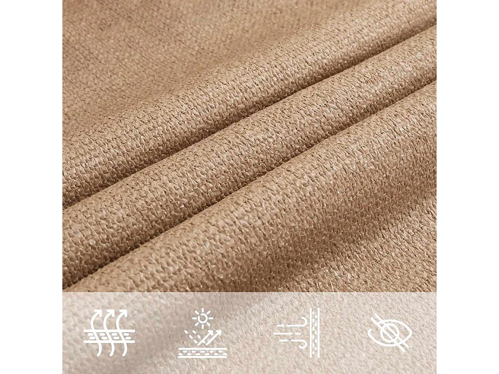Sonnensegel 160 g/m² Taupe 3/4x2 m HDPE