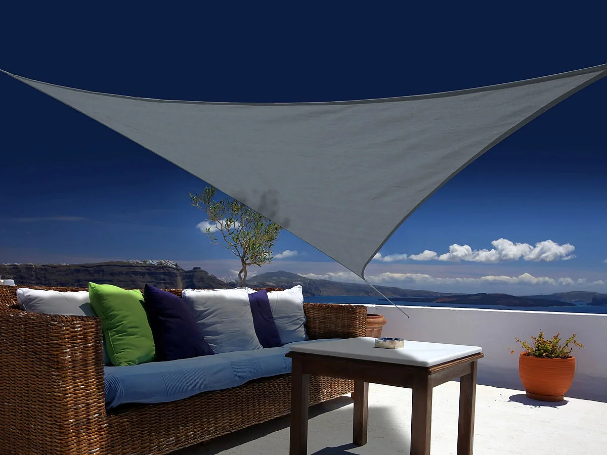 Voile d'ombrage triangulaire 5 x 5 x 5 m - Austral - Ardoise - Jardiline