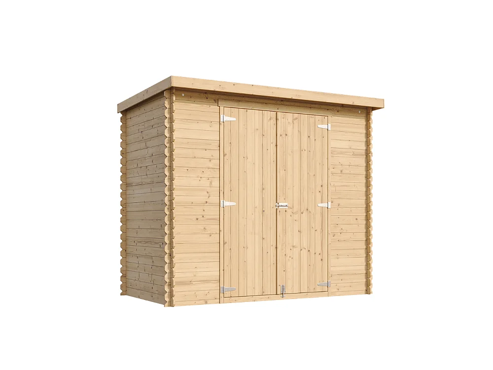 Holz Gartenhaus mit imprägniertem boden - 2.63 m² / 142x239xH206 cm - M310C1+M310G