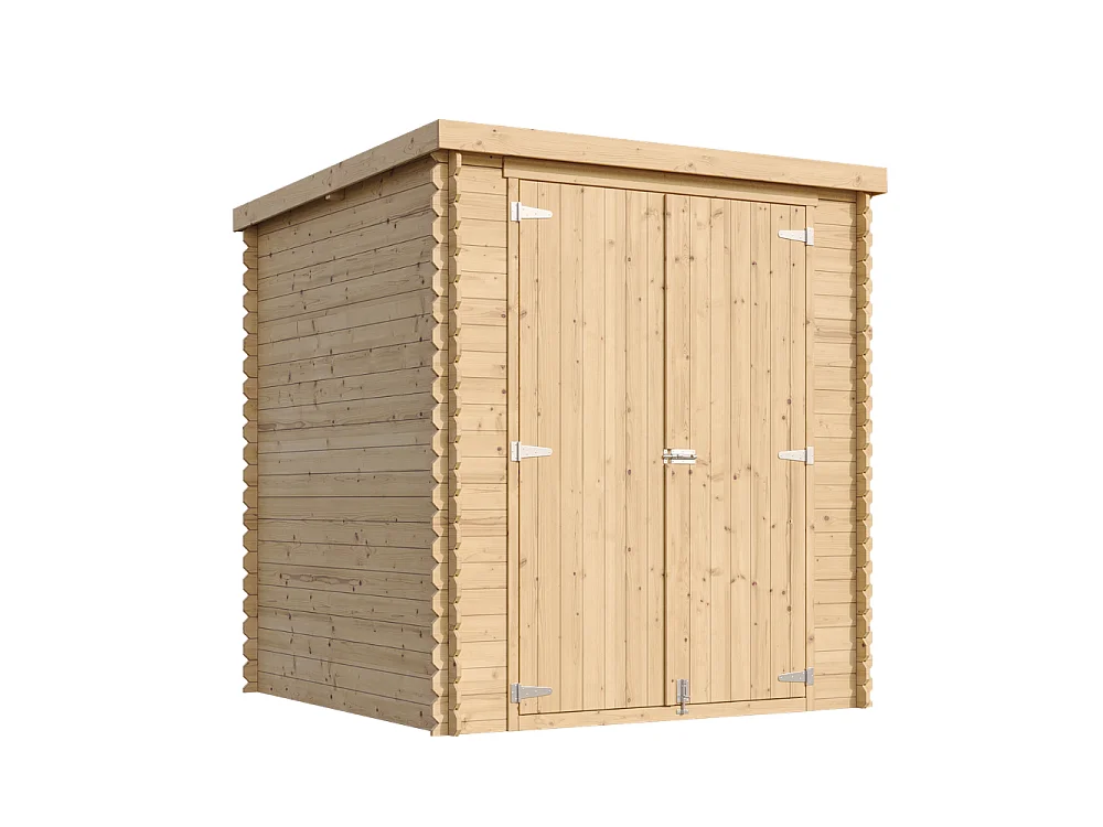 Holz Gartenhaus mit imprägniertem boden - 3.53 m² / 204x204xH206 cm - M309C1+M309G