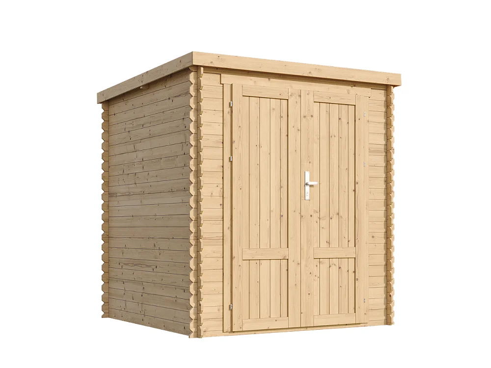 Holz Gartenhaus mit imprägniertem boden - 3.53 m² / 204x204xH206 cm - M309F1+M309G