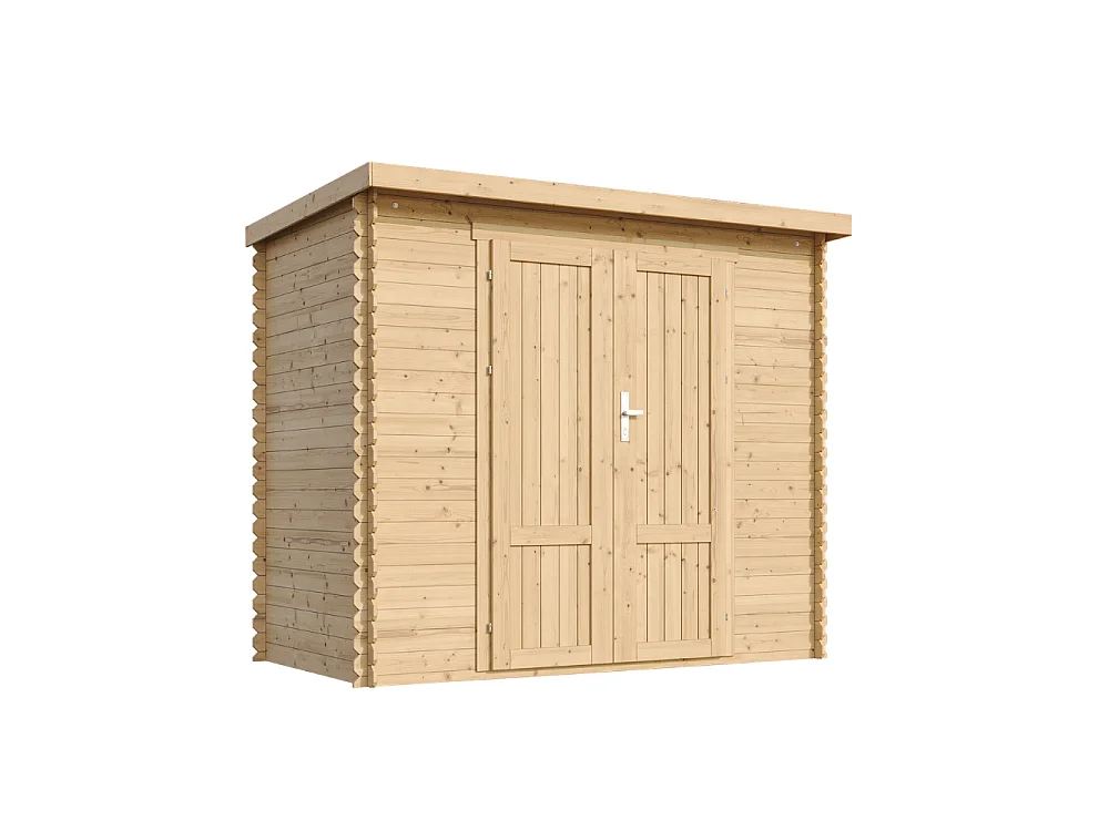 Holz Gartenhaus mit imprägniertem boden - 2.63 m² /142x239xH206 cm - M310F1+M310G
