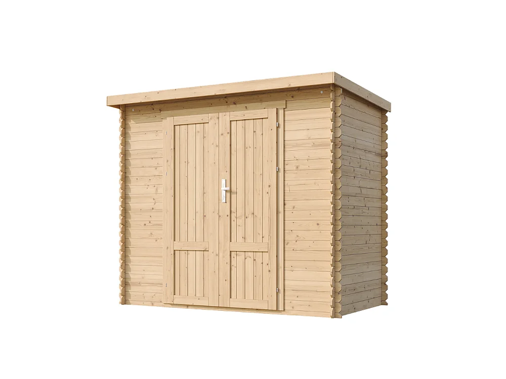 Holz Gartenhaus mit imprägniertem boden - 2.63 m² /142x239xH206 cm - M310F1+M310G