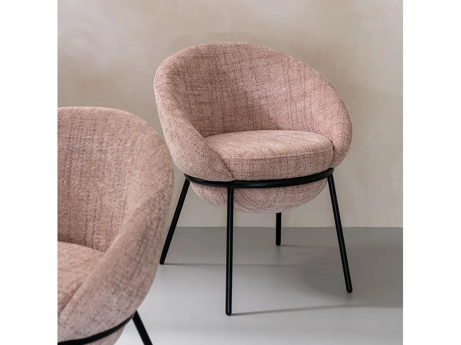 Chaises de salle à manger design en tissu (lot de 2) - MERO