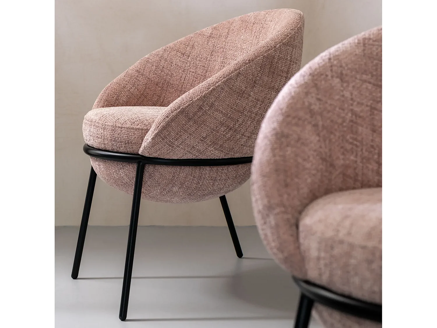 Chaises de salle à manger design en tissu (lot de 2) - MERO