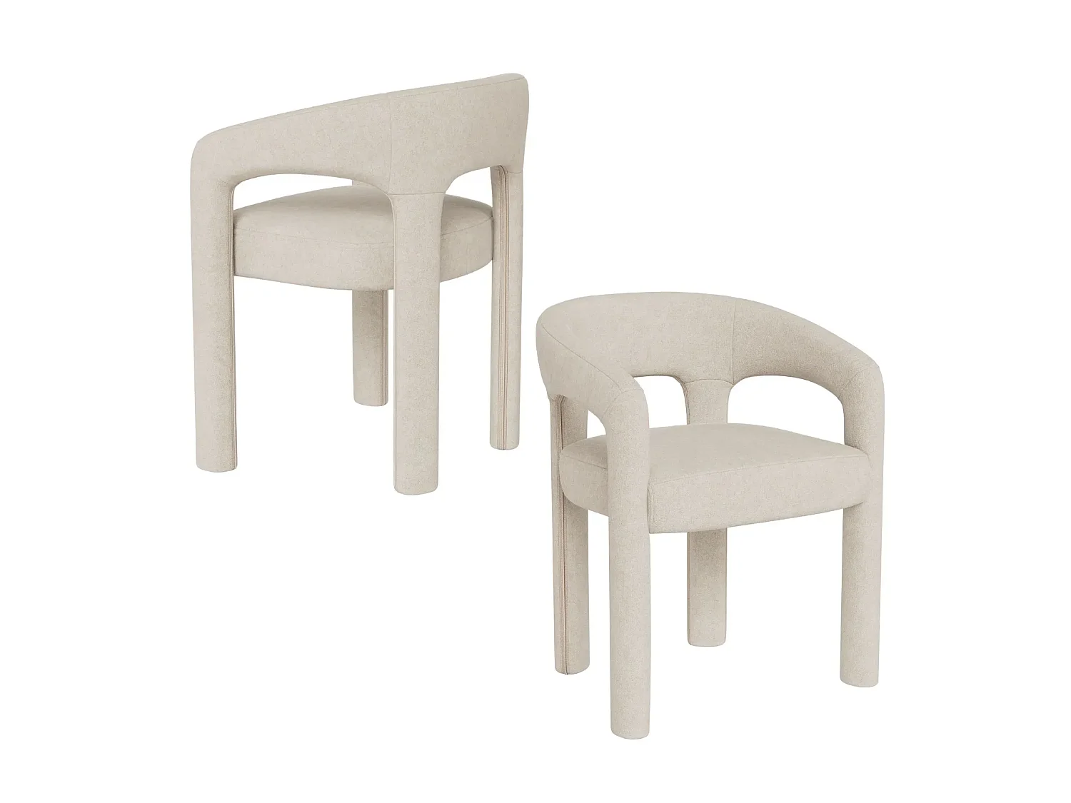 Fauteuil de salle à manger à accoudoirs en tissu - ARTEMIS