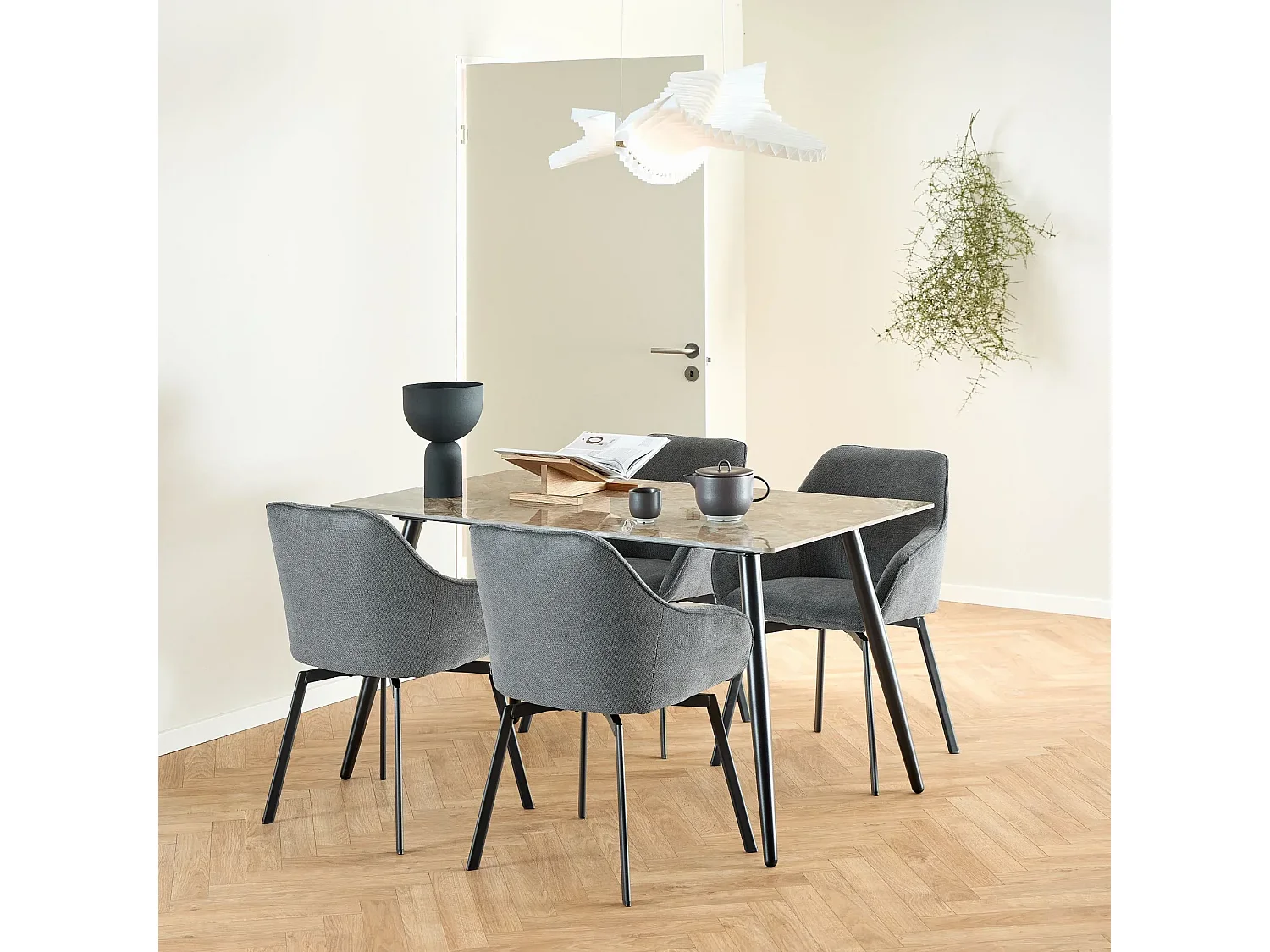 Fauteuils de salle à manger pivotants (lot de 2) - SARA