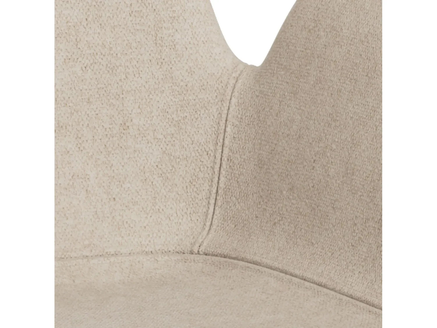 Fauteuil de salle à manger pivotant à accoudoirs beige clair - BETINA