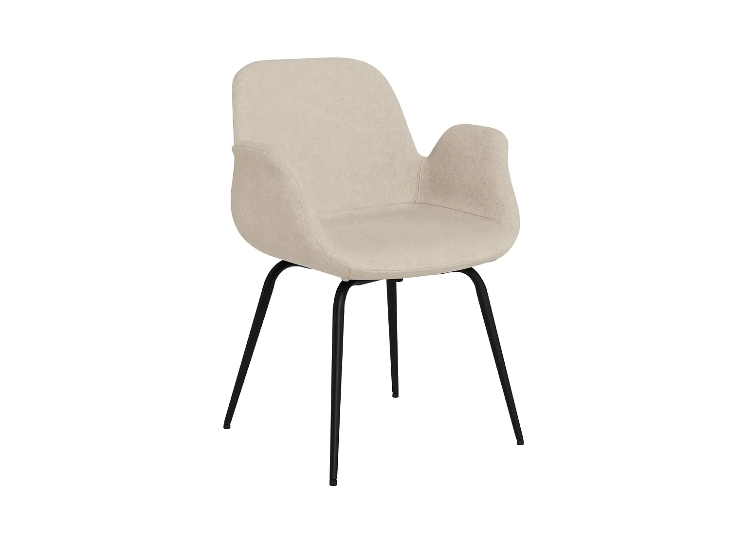 Chaises de salle à manger à accoudoirs beige clair (lot de 2) - BETINA