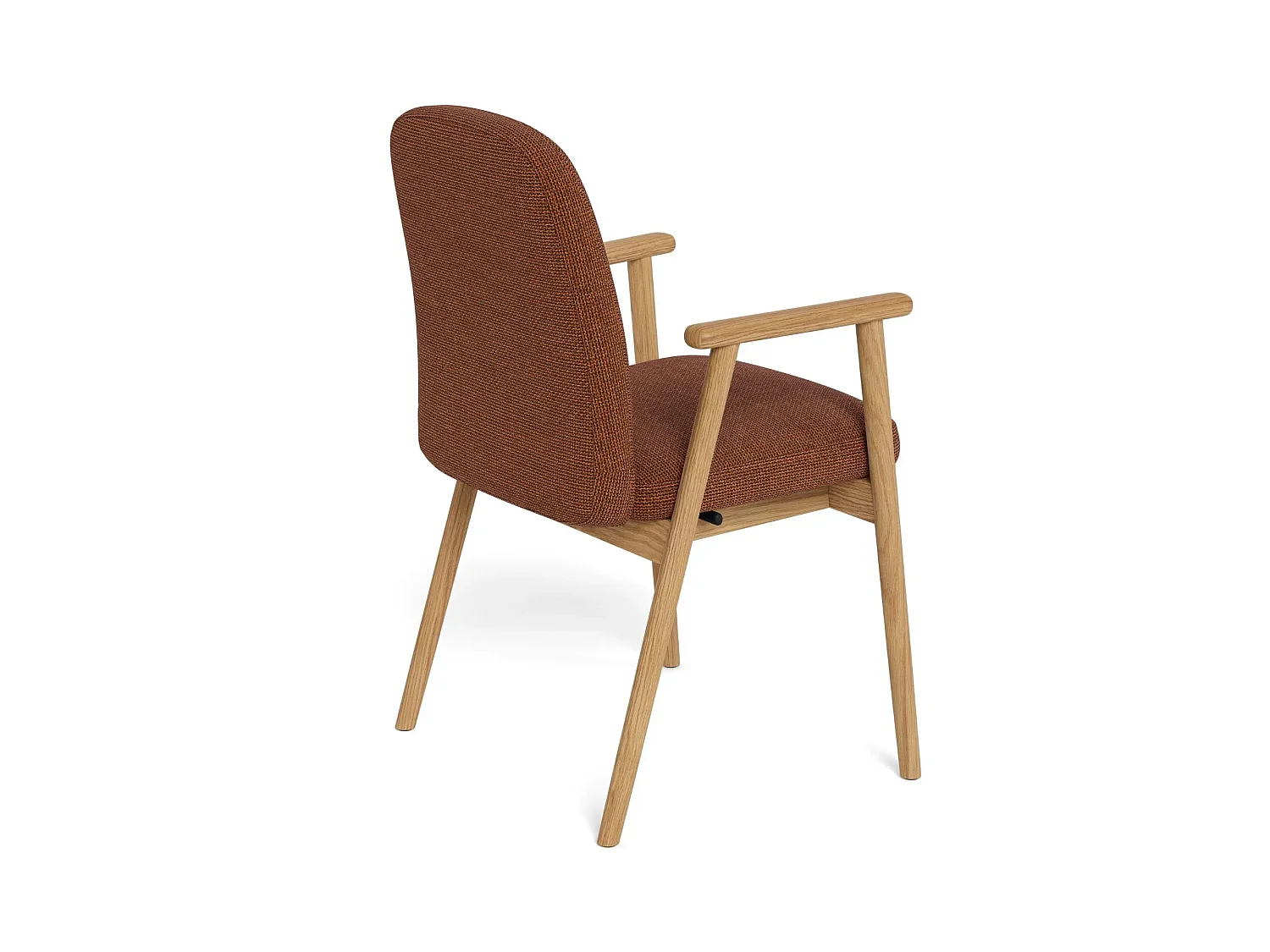 Chaises scandinaves en tissu terracotta et chêne (lot de 2) - ALVINA