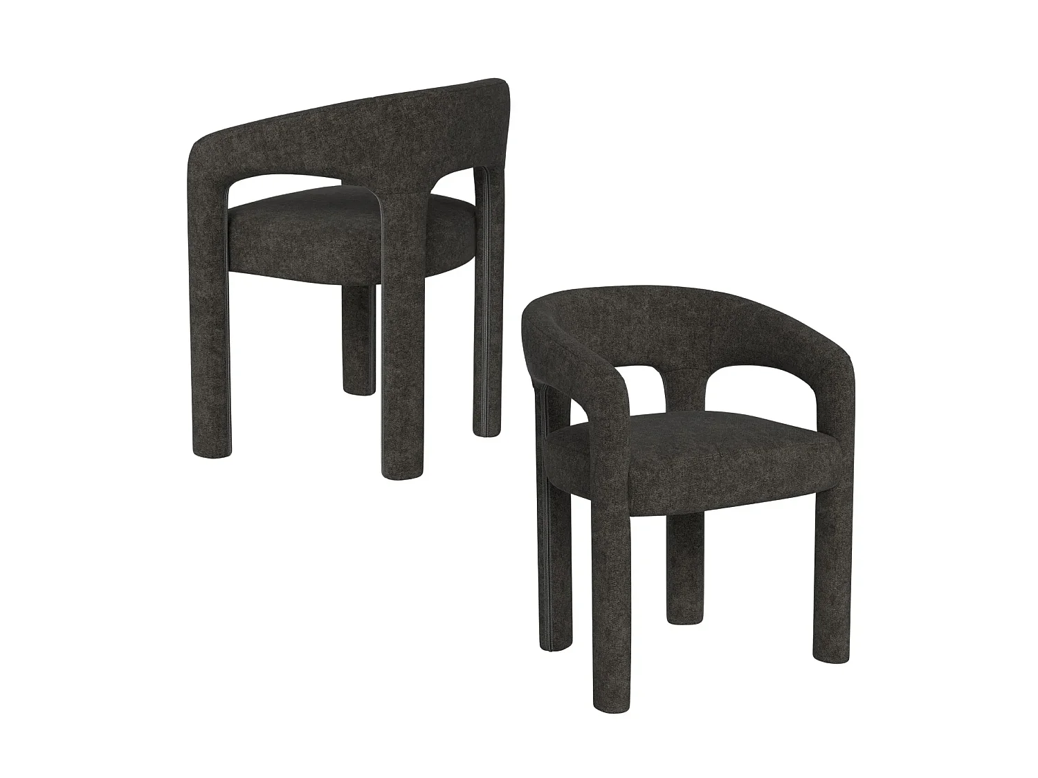 Fauteuil de salle à manger à accoudoirs en tissu - ARTEMIS