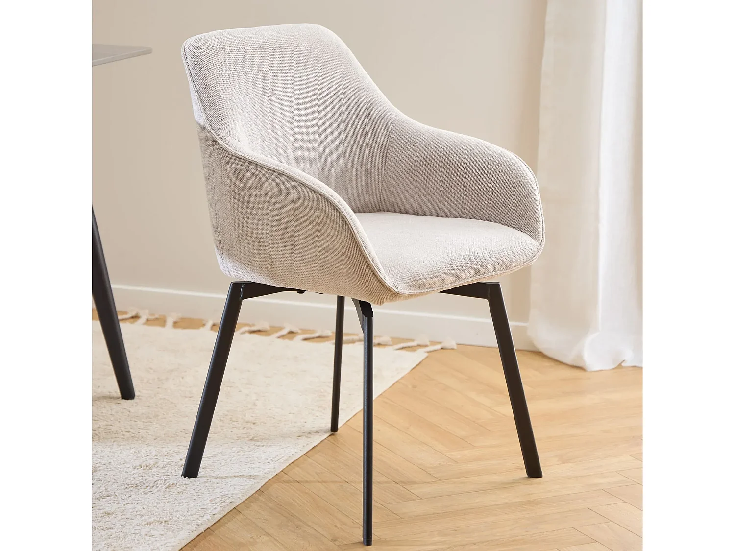 Fauteuils de salle à manger pivotants (lot de 2) - SARA