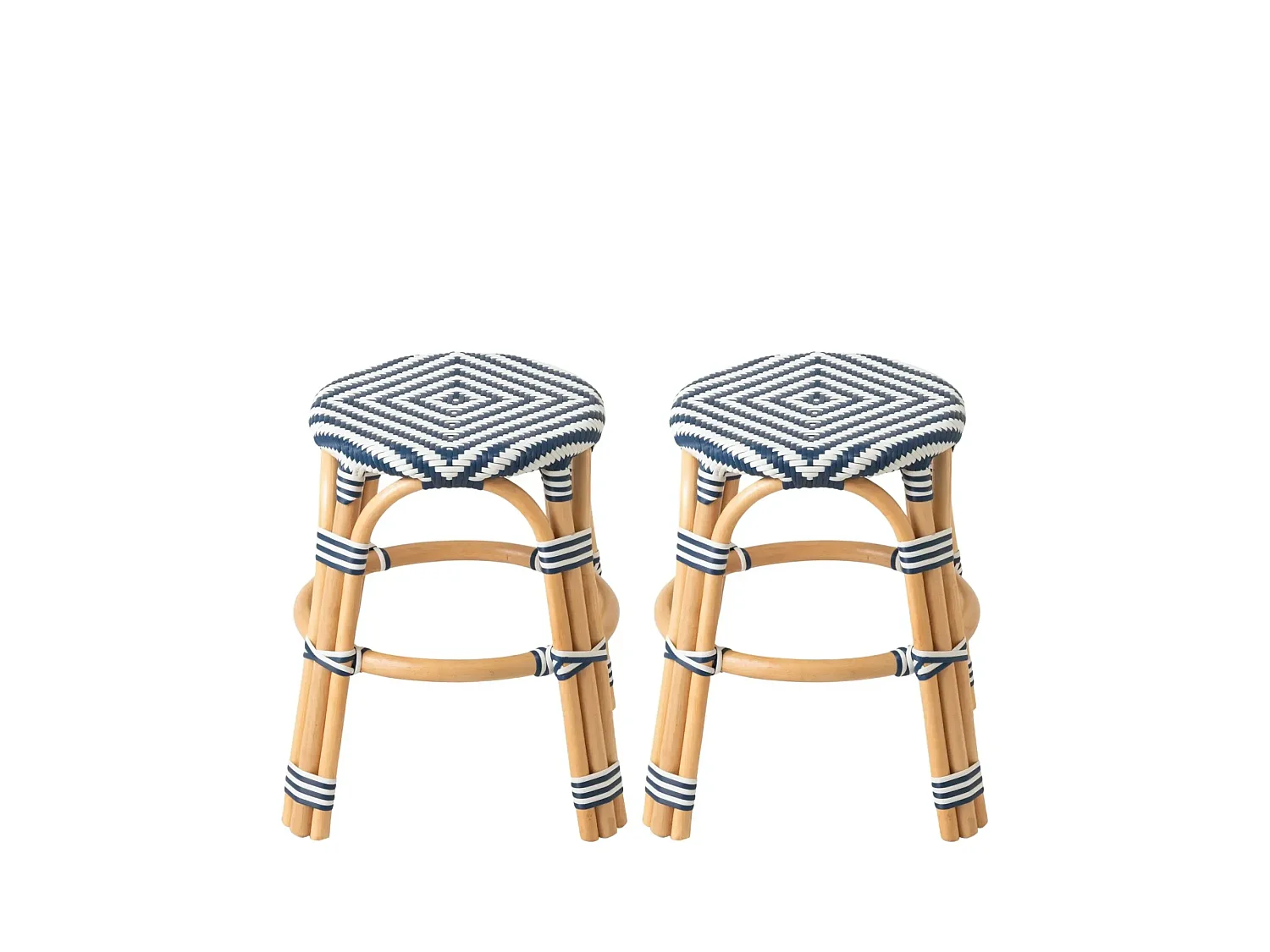 Tabourets bistrot tressés (lot de 2) - MONTMARTRE