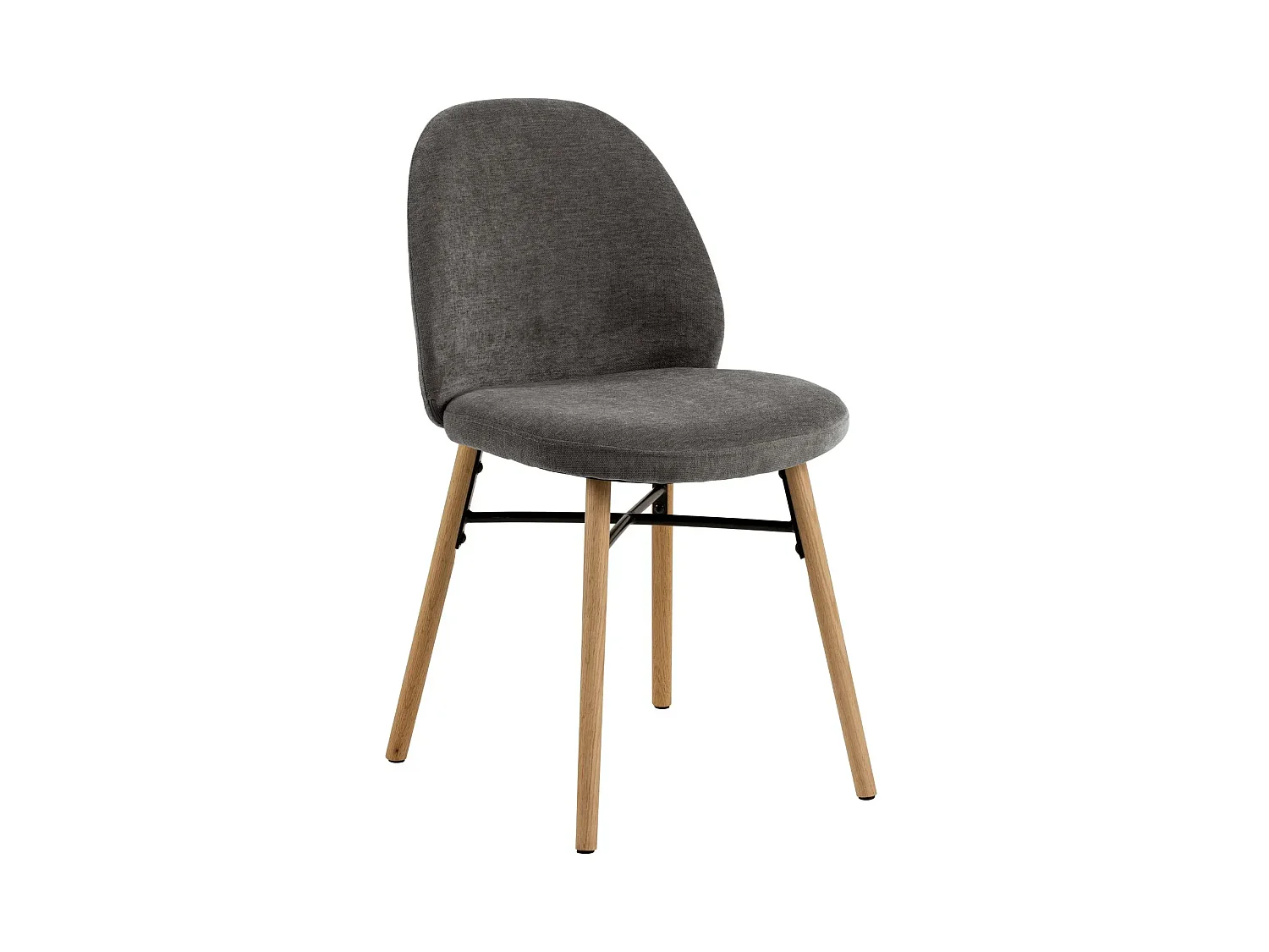 Chaise scandinave grise en tissu (lot de 2) - SYBILLE
