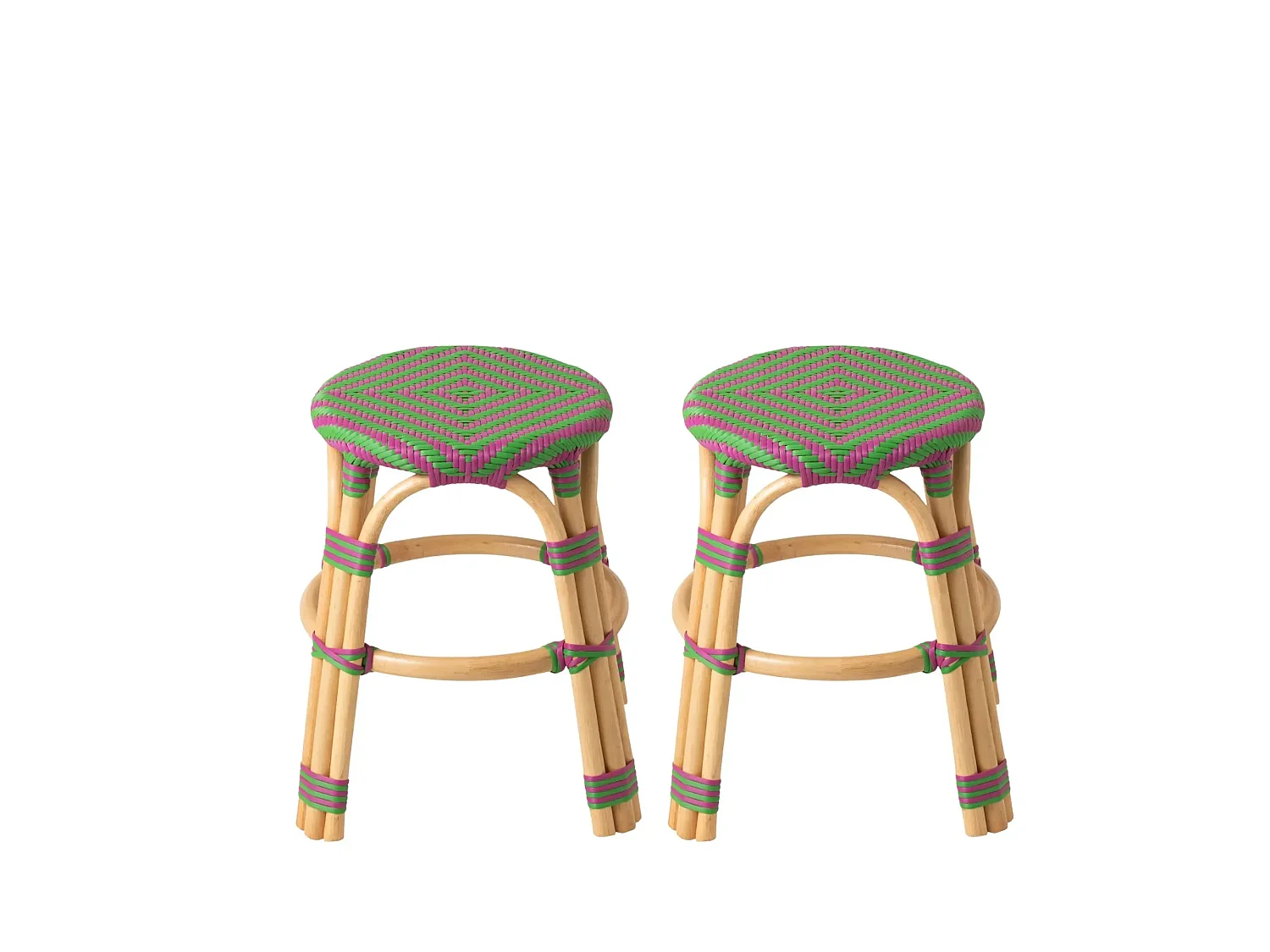 Tabourets bistrot tressés (lot de 2) - MONTMARTRE