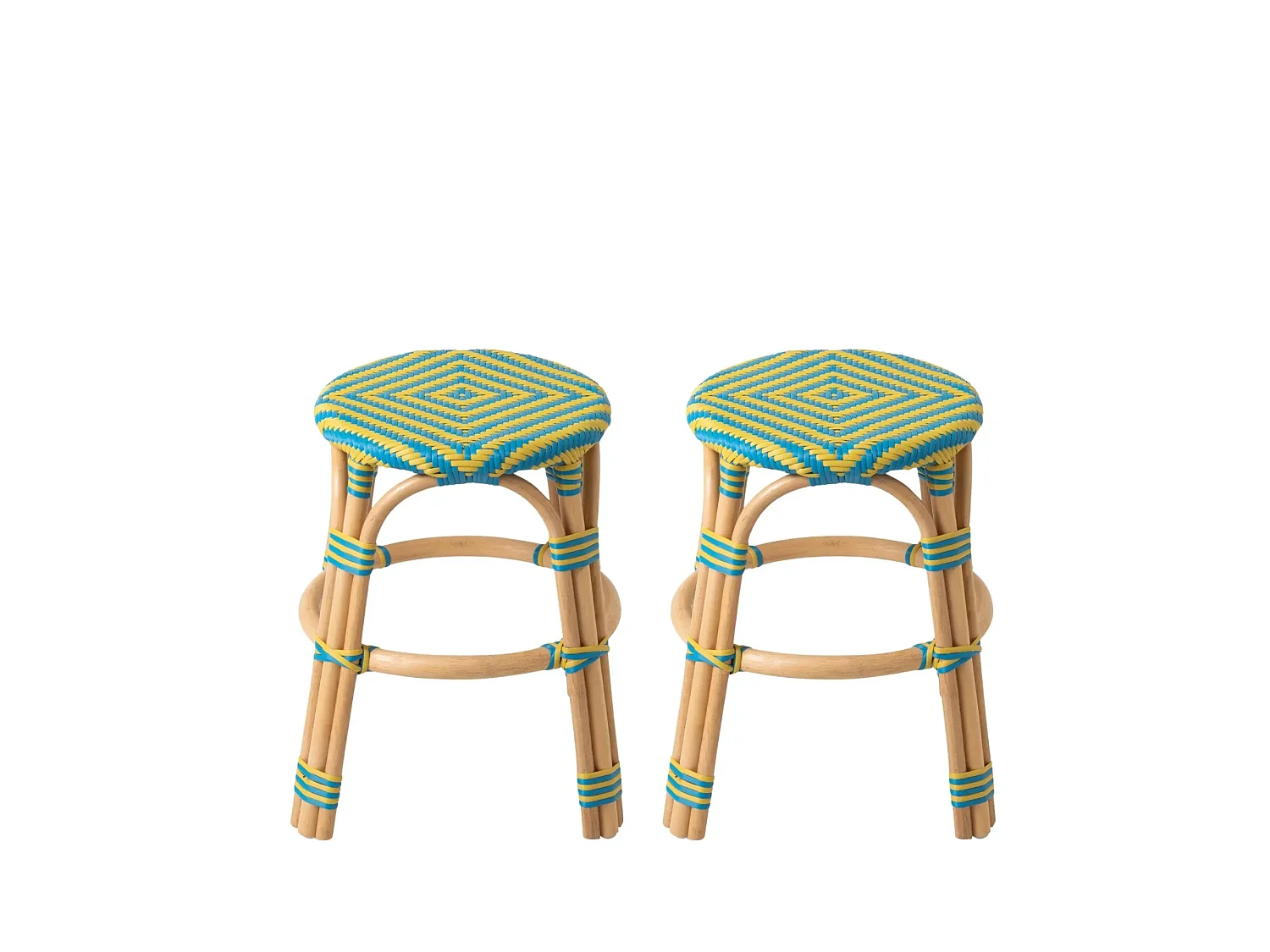 Tabourets bistrot tressés (lot de 2) - MONTMARTRE