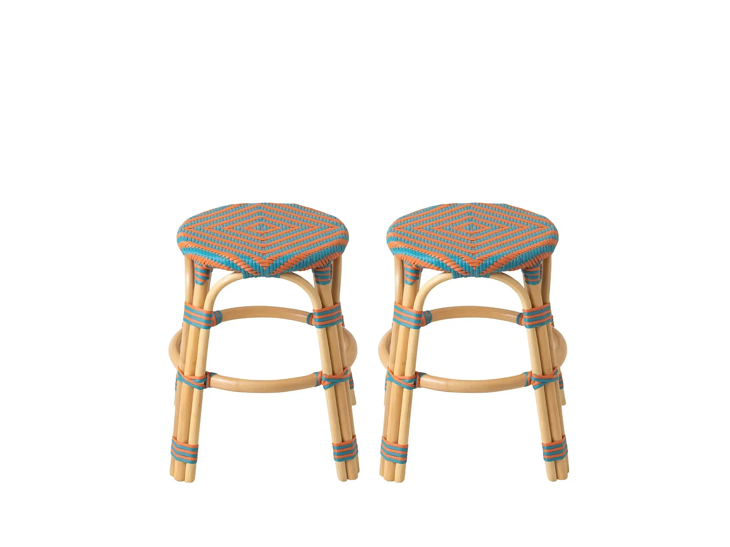 Tabourets bistrot tressés (lot de 2) - MONTMARTRE