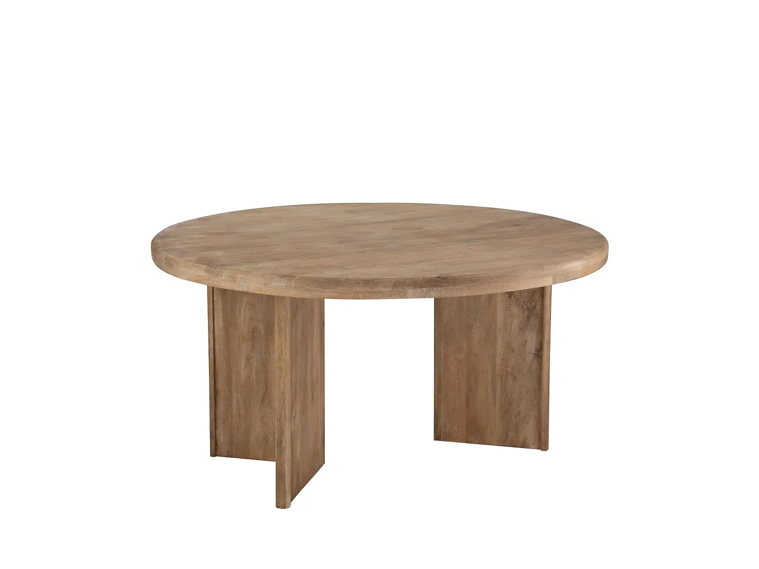Table à manger ronde en manguier D150 8 places - MAHE