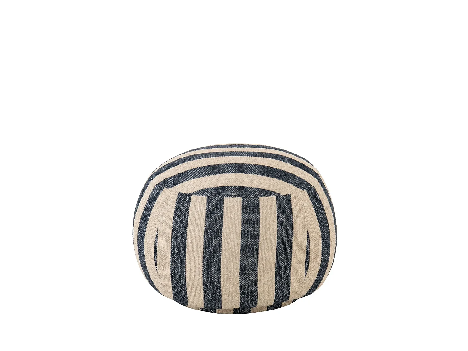 Pouf carré en tissu à rayures - AZUR