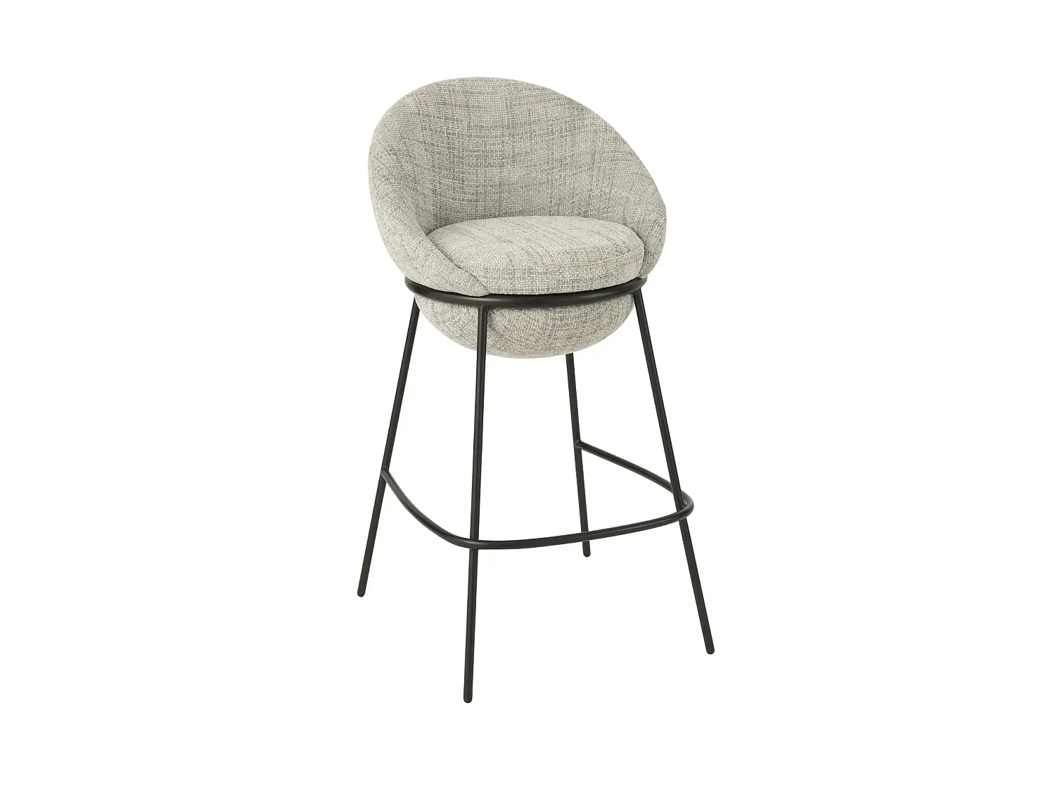 Tabourets de bar design en tissu (lot de 2) - MERO