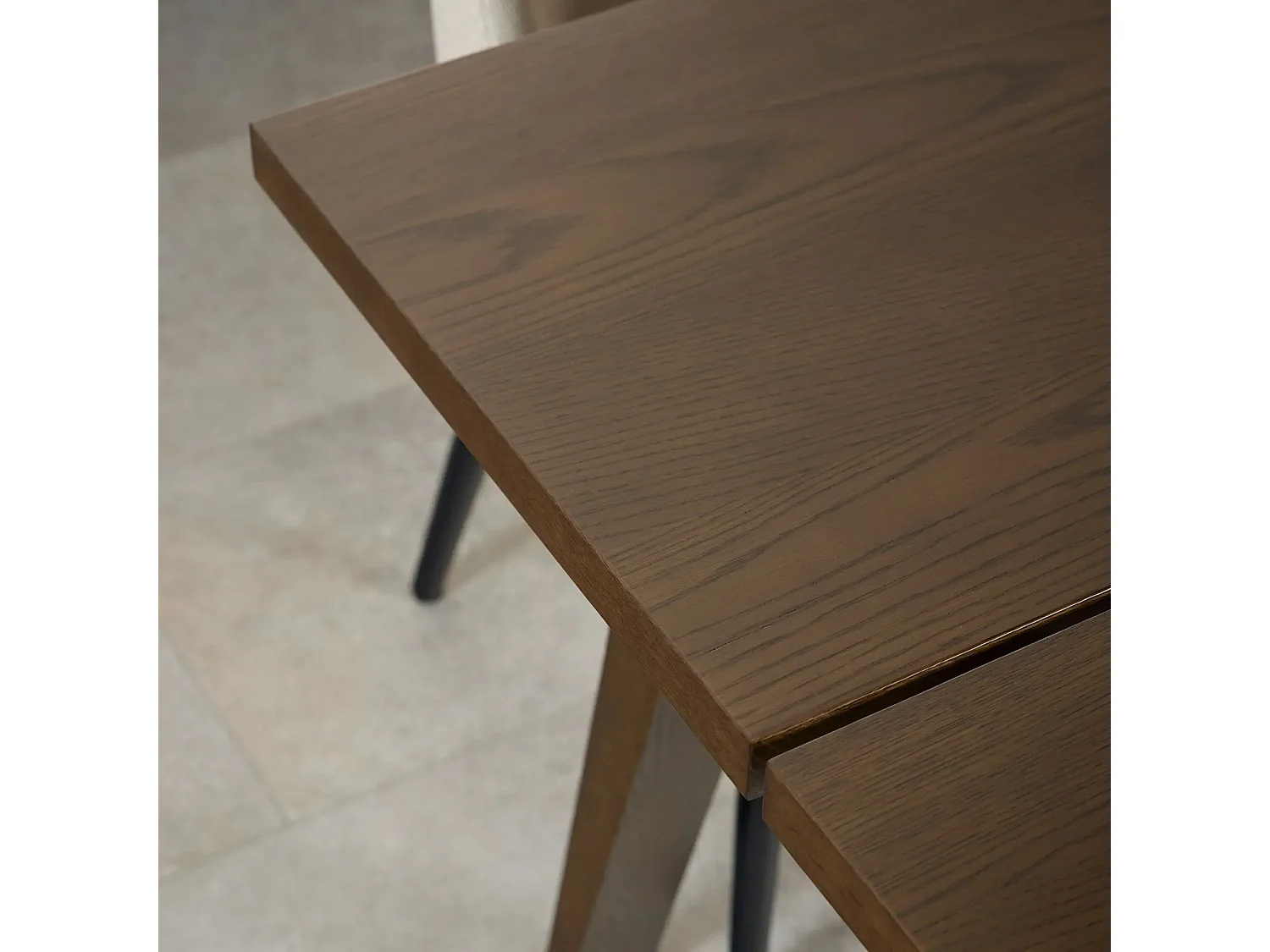 Table à manger rectangulaire en chêne fumé L200 8 personnes - ALISIA