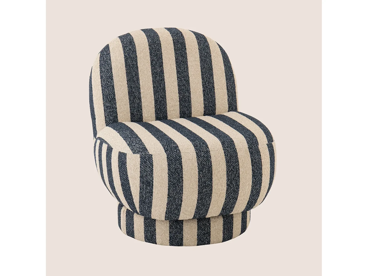Fauteuil en tissu à rayures - AZUR