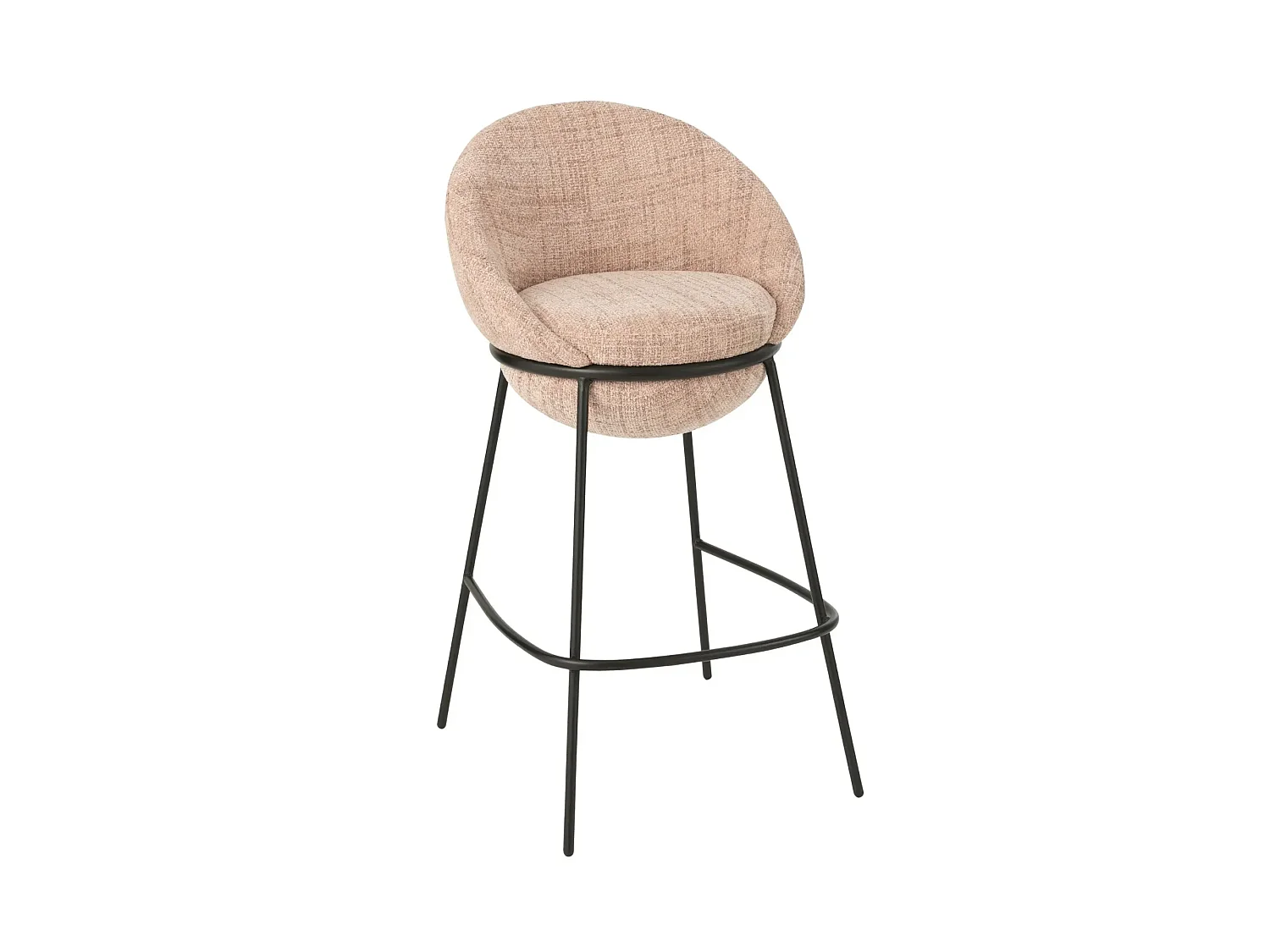 Tabourets de bar design en tissu (lot de 2) - MERO