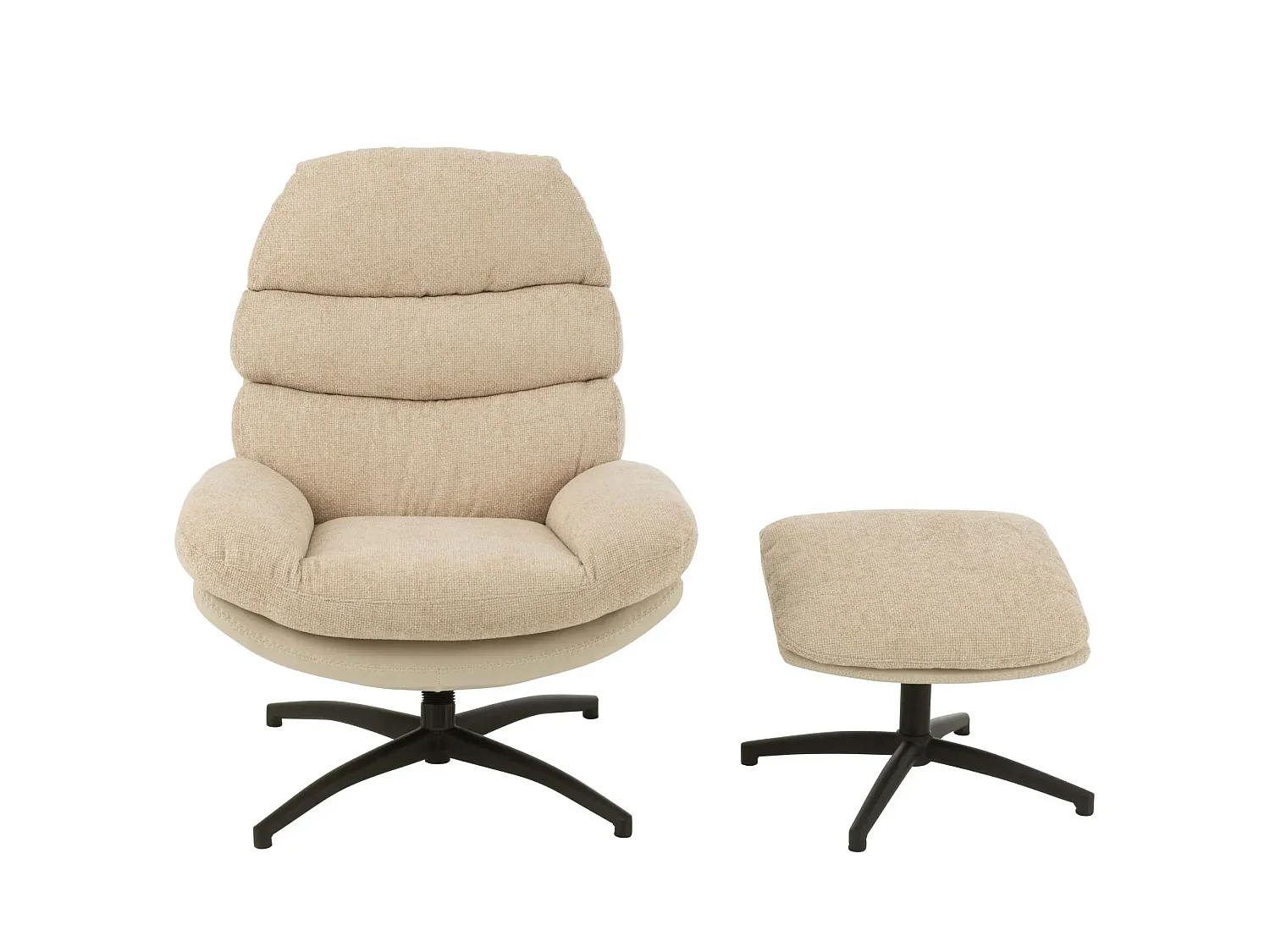 Fauteuil relax pivotant avec repose pieds - ALLINE