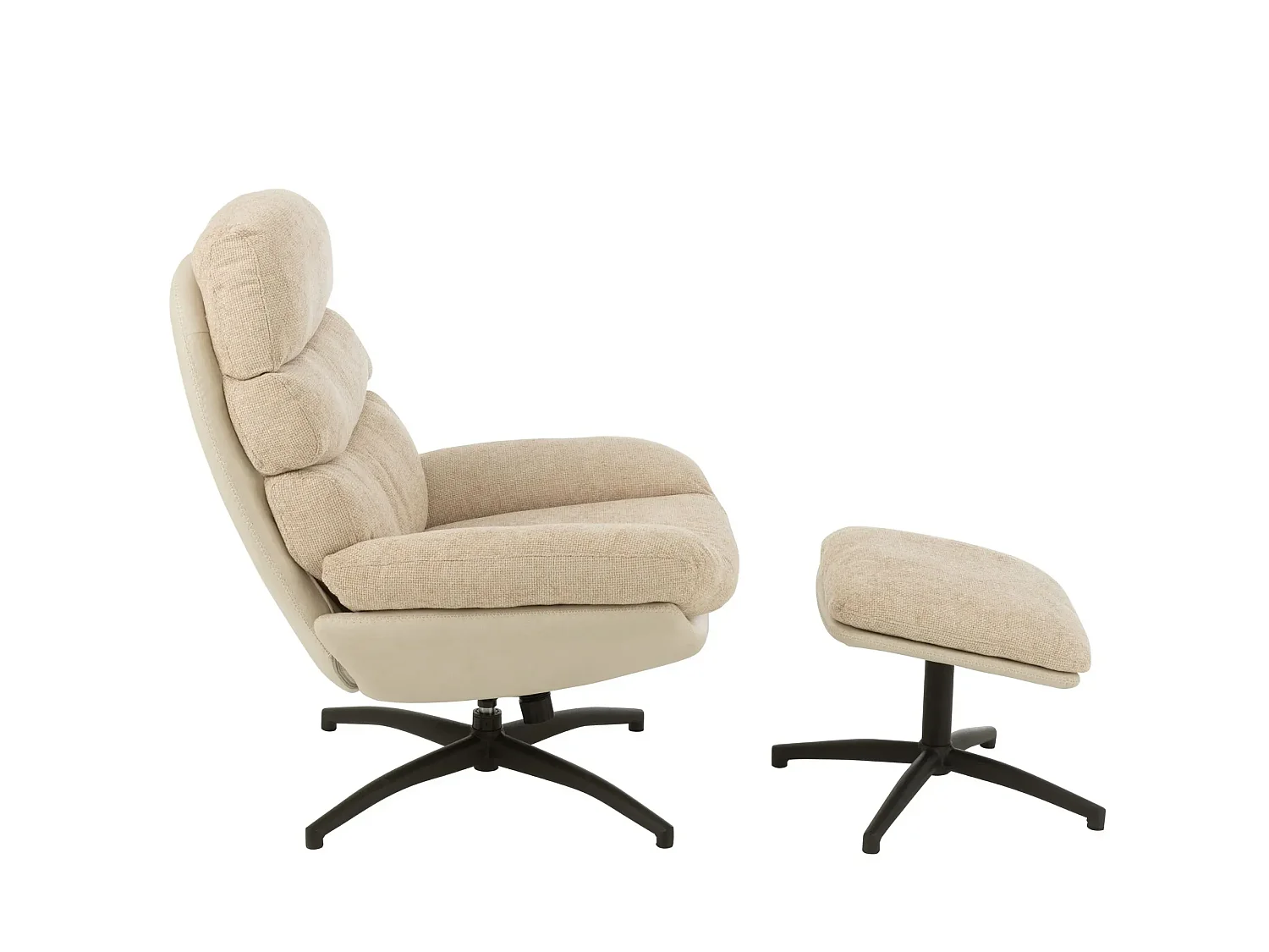 Fauteuil relax pivotant avec repose pieds - ALLINE