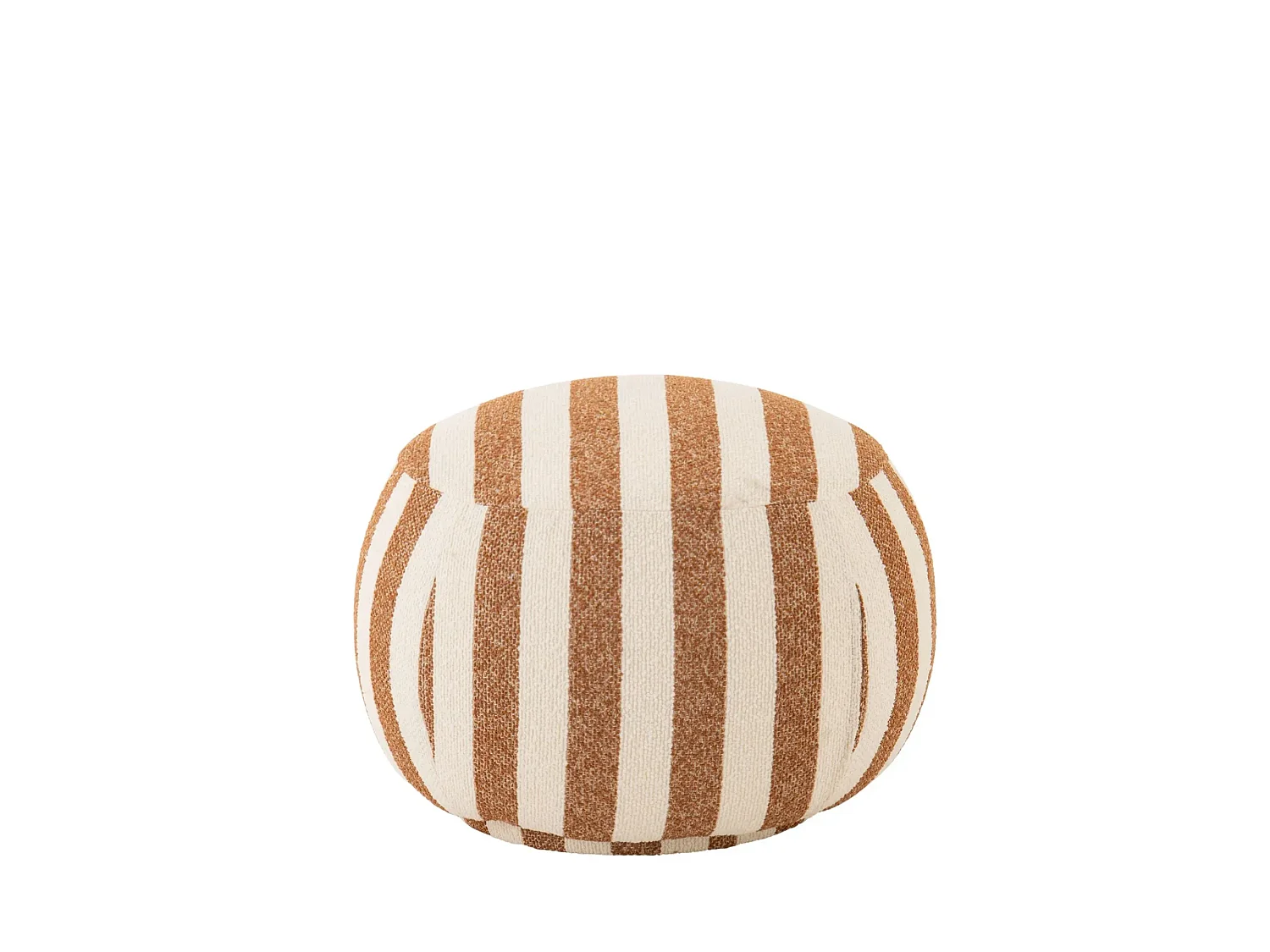 Pouf carré en tissu à rayures - AZUR