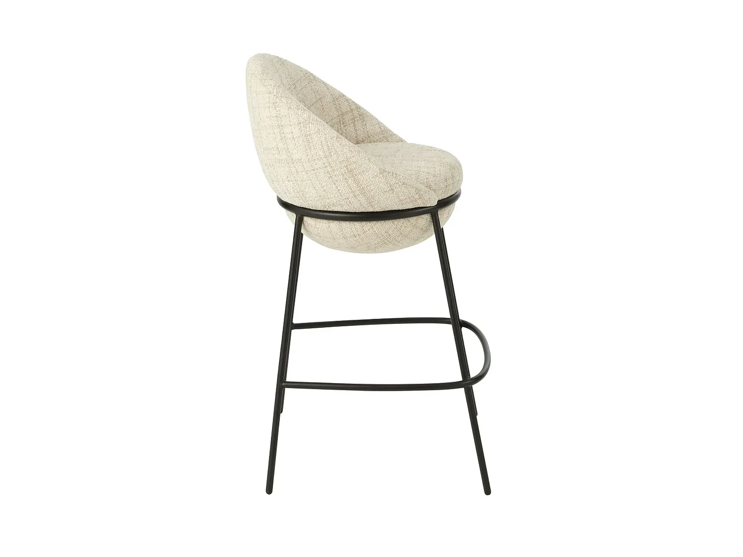 Tabourets de bar design en tissu (lot de 2) - MERO