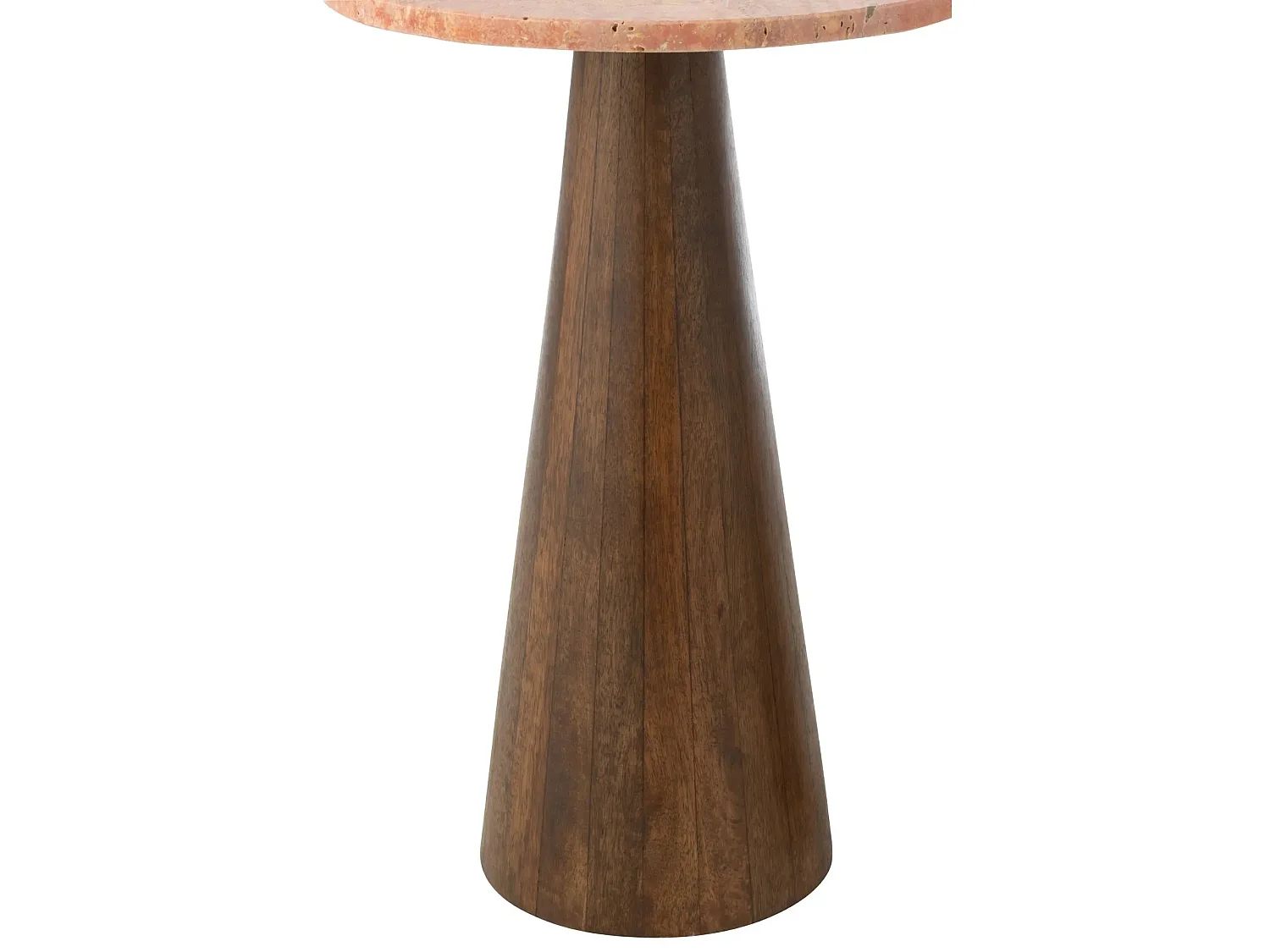 Tables basses en marbre terracotta et pied bois D35 (set de 2) - ASO