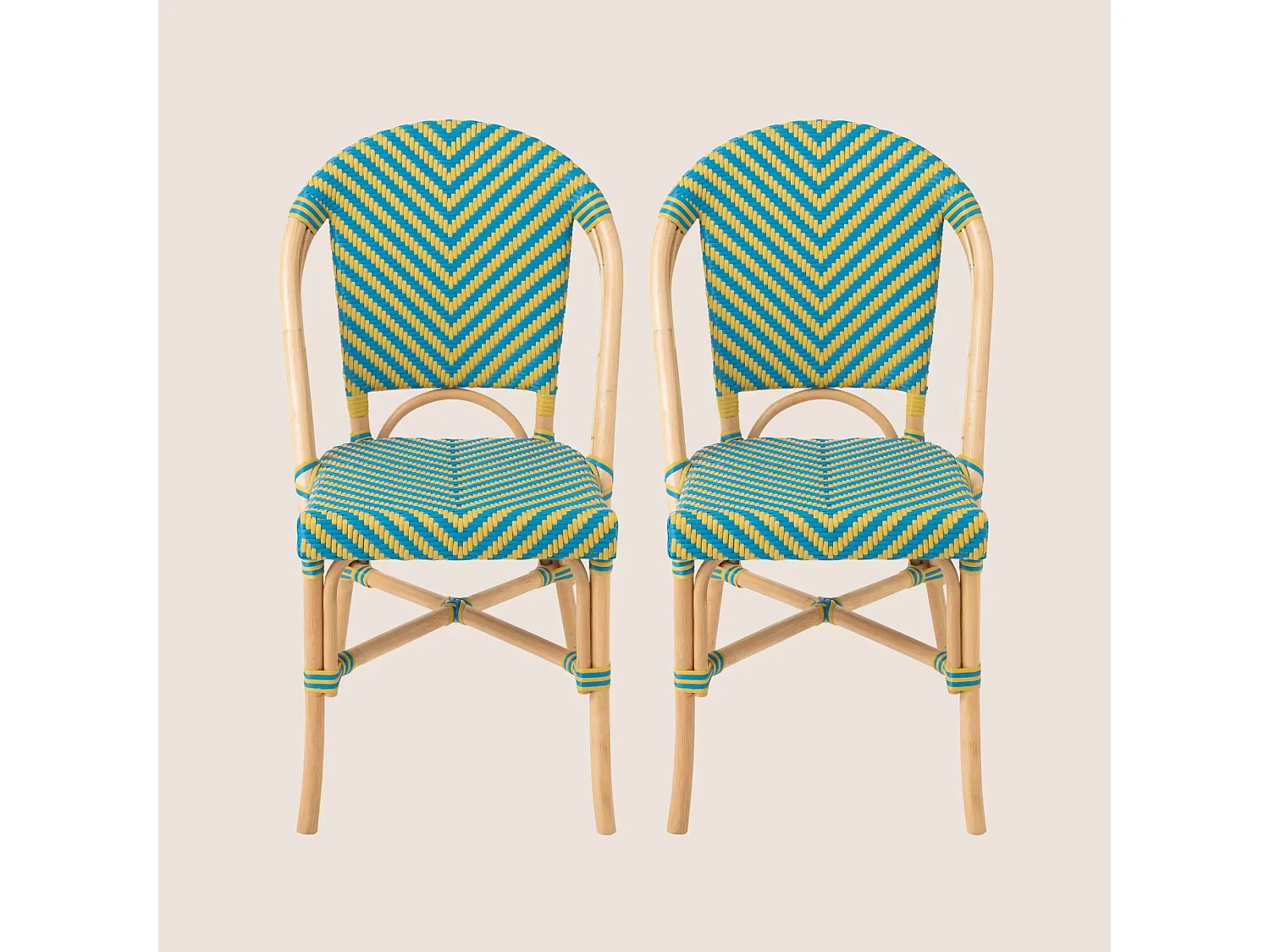 Chaises bistrot tressées (lot de 2) - MONTMARTRE