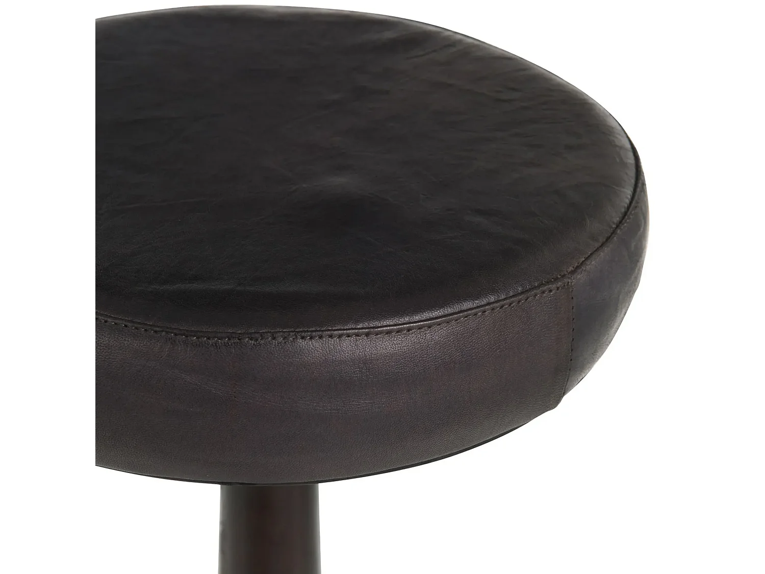 Tabouret de bar en métal et cuir - TANIS