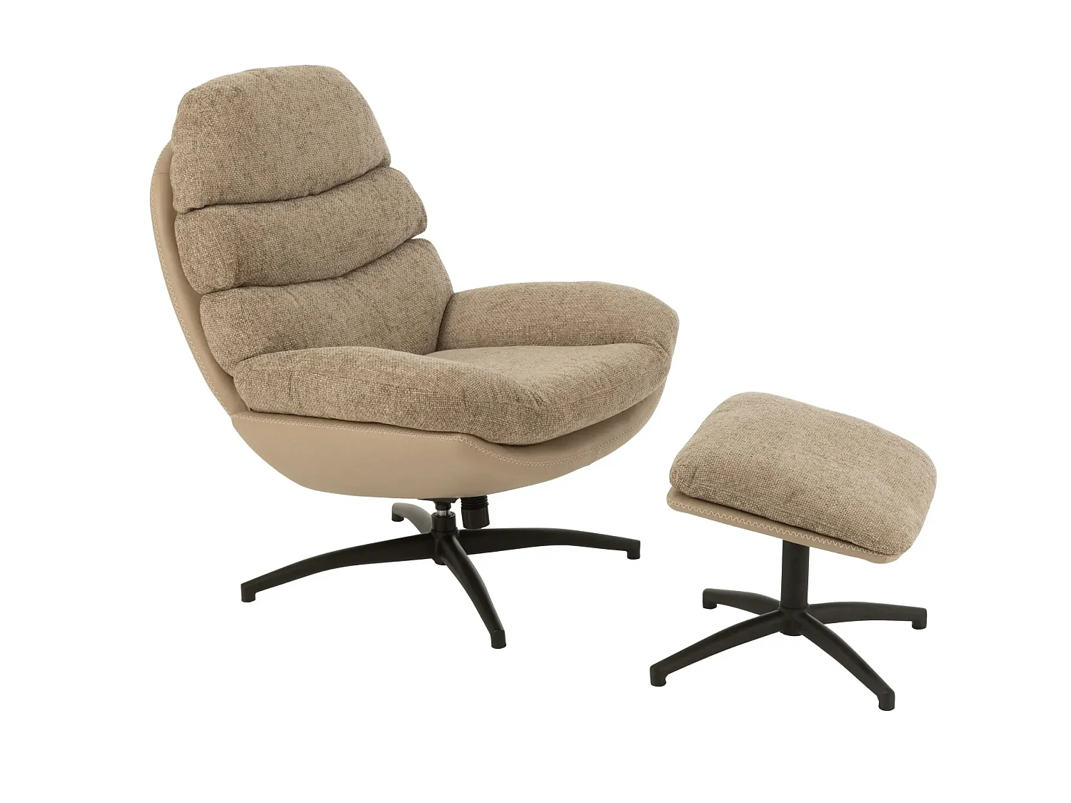 Fauteuil relax pivotant avec repose pieds - ALLINE