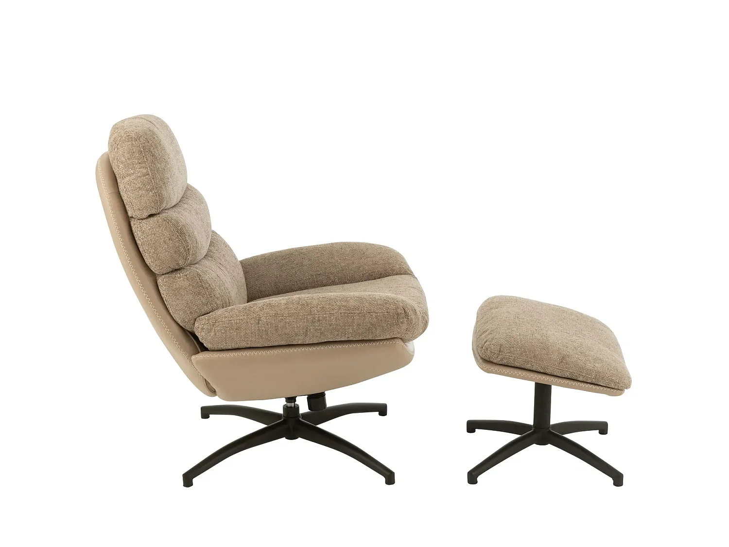 Fauteuil relax pivotant avec repose pieds - ALLINE