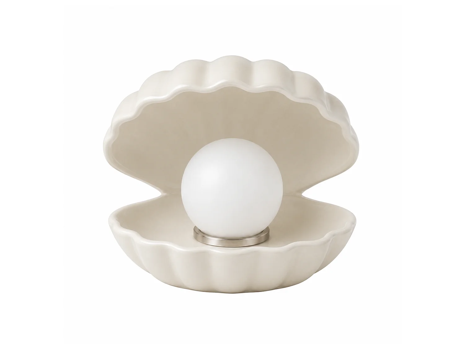 Lámpara de mesa de cerámica blanca - Shell