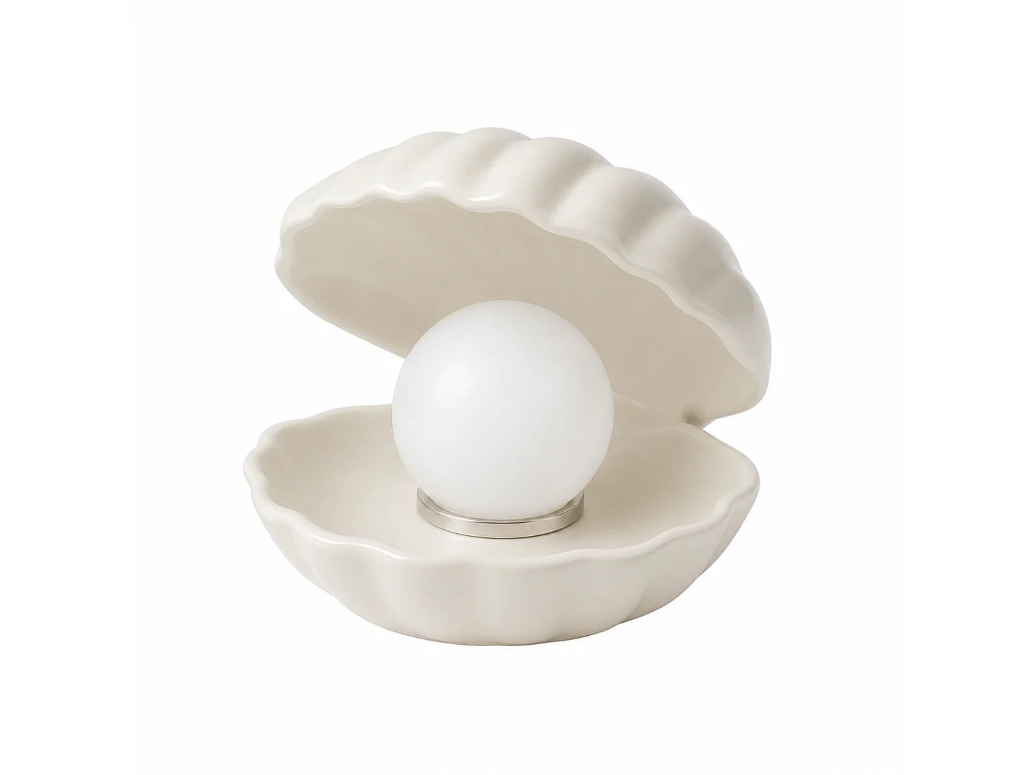 Lámpara de mesa de cerámica blanca - Shell