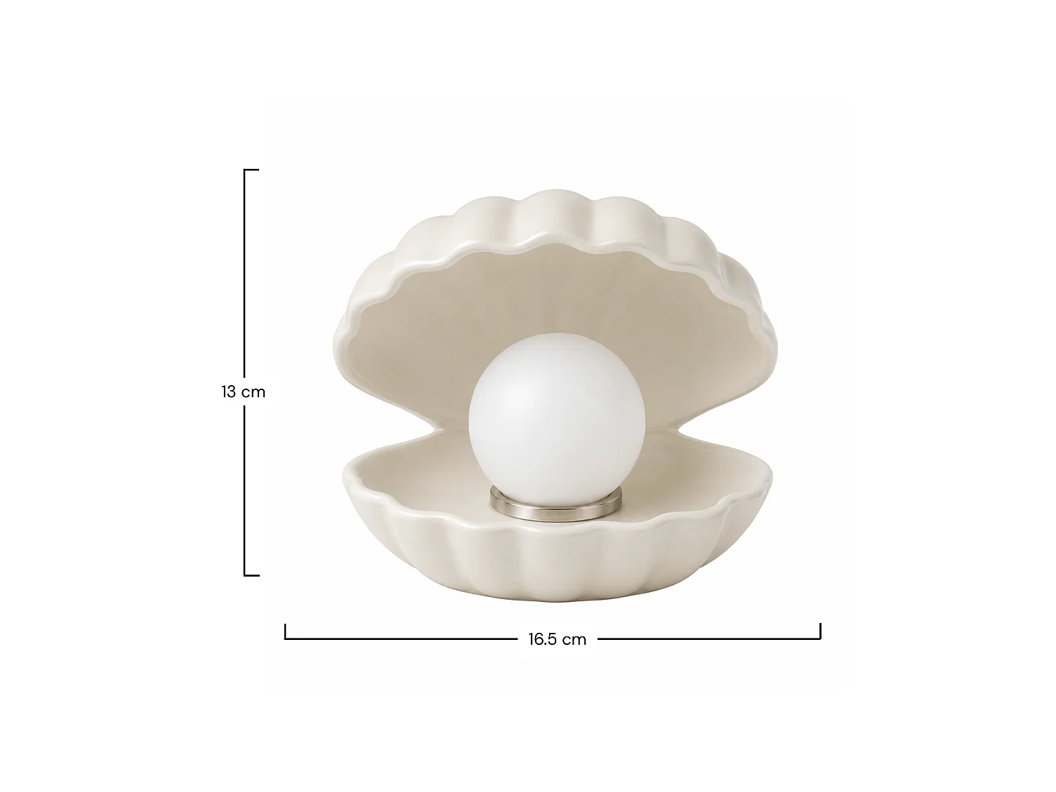 Lámpara de mesa de cerámica blanca - Shell